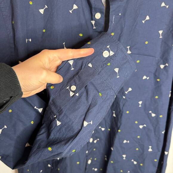 J. Crew Classic Untucked Flex Washed Button Down Shirt Martini Olives Size XL - Picture 7 of 7